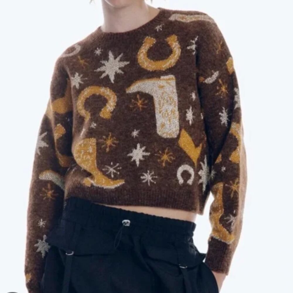 ZARA Cosmic Cowboy Sweater